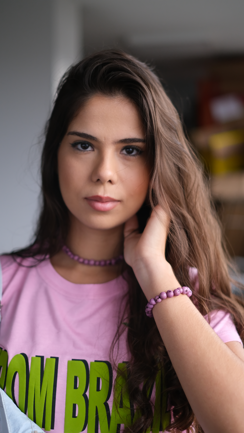 Set Maranhão Bracelet & Choker Purple