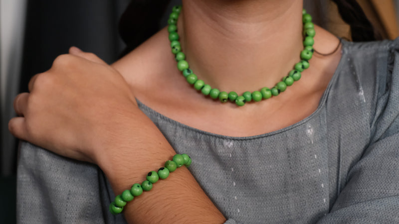 Set Maranhão Bracelet & Choker Green